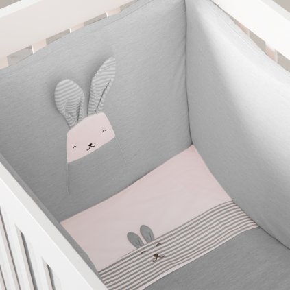 Nanán set prádla do detskej postieľky Bunny šedý nunobaby.sk