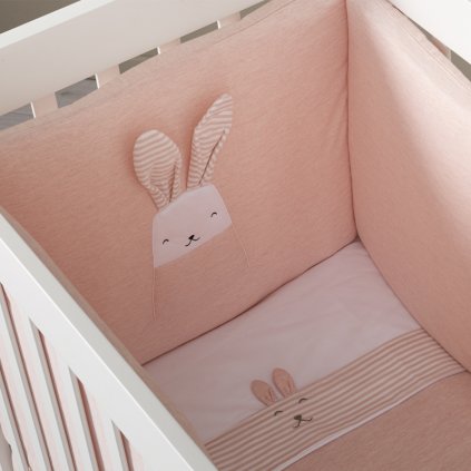 Nanán set prádla do detskej postieľky Bunny ružový nunobaby.sk