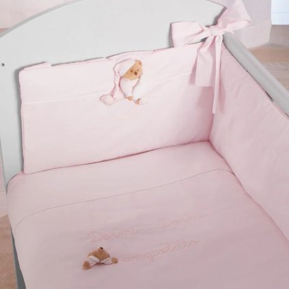 Nanán mini posteľný set Puccio ružový nunobaby.sk