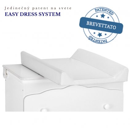 otočný systém EASY DRESS na prebaľovací pult s vaničkou biely (3v1) nunobaby.sk