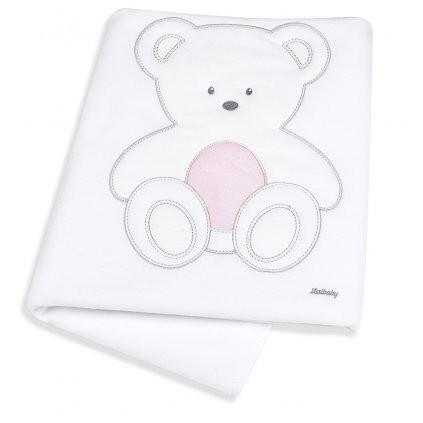 detská fleecová deka do postieľky Peluche ružová 110x150cm nunobaby.sk