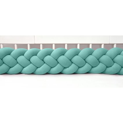 detský plyšový mantinel do postieľky - štvoritý pletenec tmavomätový nunobaby.sk