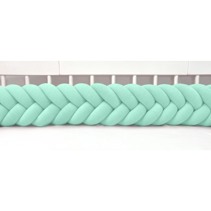 Plyšový mantinel do postieľky - päťkový pletenec bledomätový nunobaby.sk