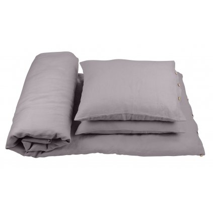 posteľná obliečka 100% ľan šedá 140x200cm nunobaby.sk