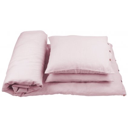 posteľná obliečka 100% ľan ružová 140x200cm nunobaby.sk