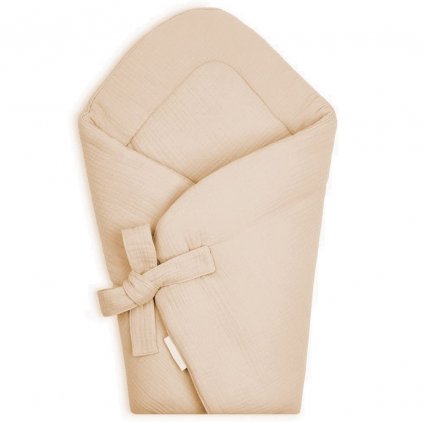 detská zavinovačka mušelínová bavlnená marhuľová nunobaby.sk