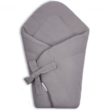 detská zavinovačka mušelínová bavlna šedá nunobaby.sk