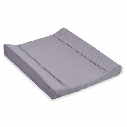 detská prebaľovacia podložka PVC a mušelín šedá nunobaby.sk