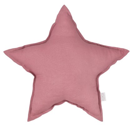 Pure Nature dekoračný vankúš hviezda zo 100% ľanu ružová nunobaby.sk