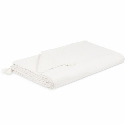 Obojstranná deka mušelín a umelá kožušina biela nunobaby.sk