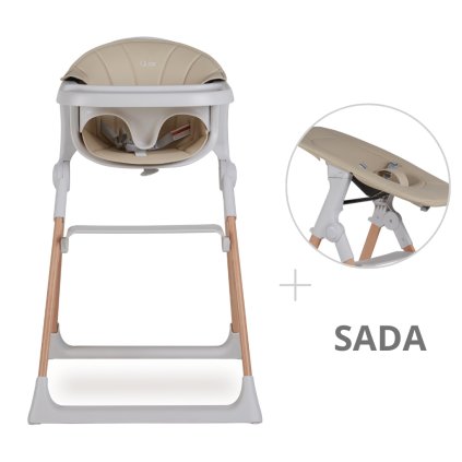 SADA - Quax jedálenská stolička Viola + lehátko (2v1) - béžová