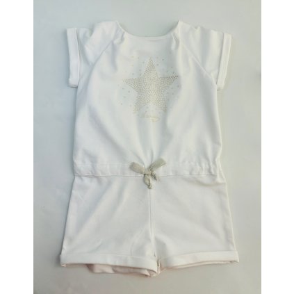 Nanán dievčenský overal- biely