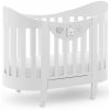 oválna detská postieľka s matracom a komplet výbavou Baby Re biela nunobaby.sk