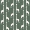Tapeta Giraffes dark green