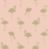 Tapeta Flamingos gold and pink