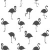 Tapeta Flamingos black and white