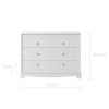 Detská elegantná veľká komoda so 4 zásuvkami biela nunobaby 8