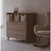 QUAX detská dizajnová drevená komoda na prebaľovanie LOFT - Honey Ash_nunobaby