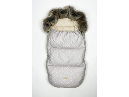 Zimní fusak - čárky na krémové