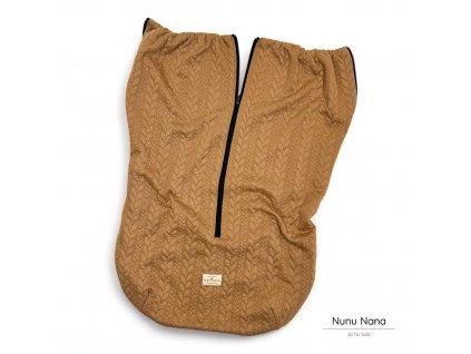 Nepadací deka - copánková - písková