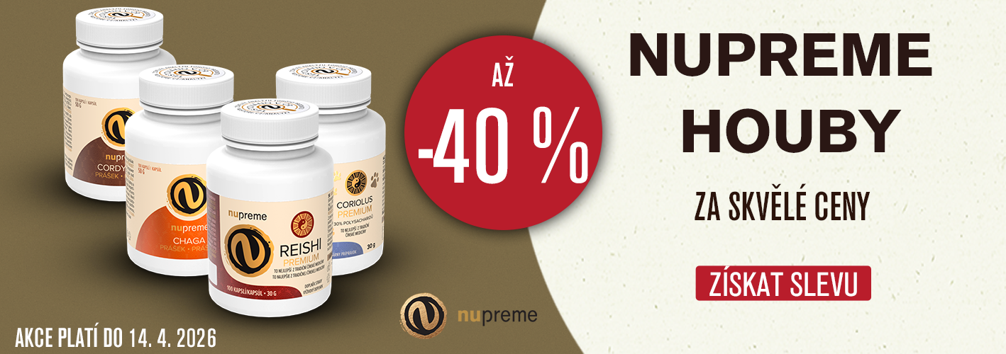 Houby 40% duben 2026