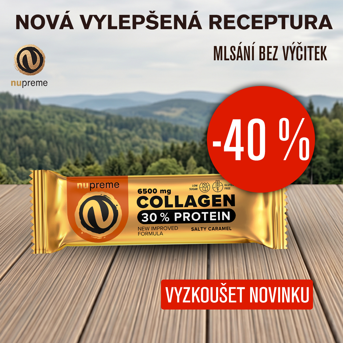 Nová tyčinka slaný karamel