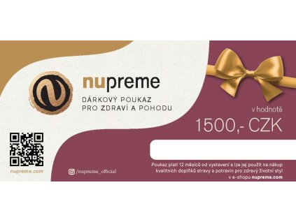 Dárkový poukaz 1500 Kč