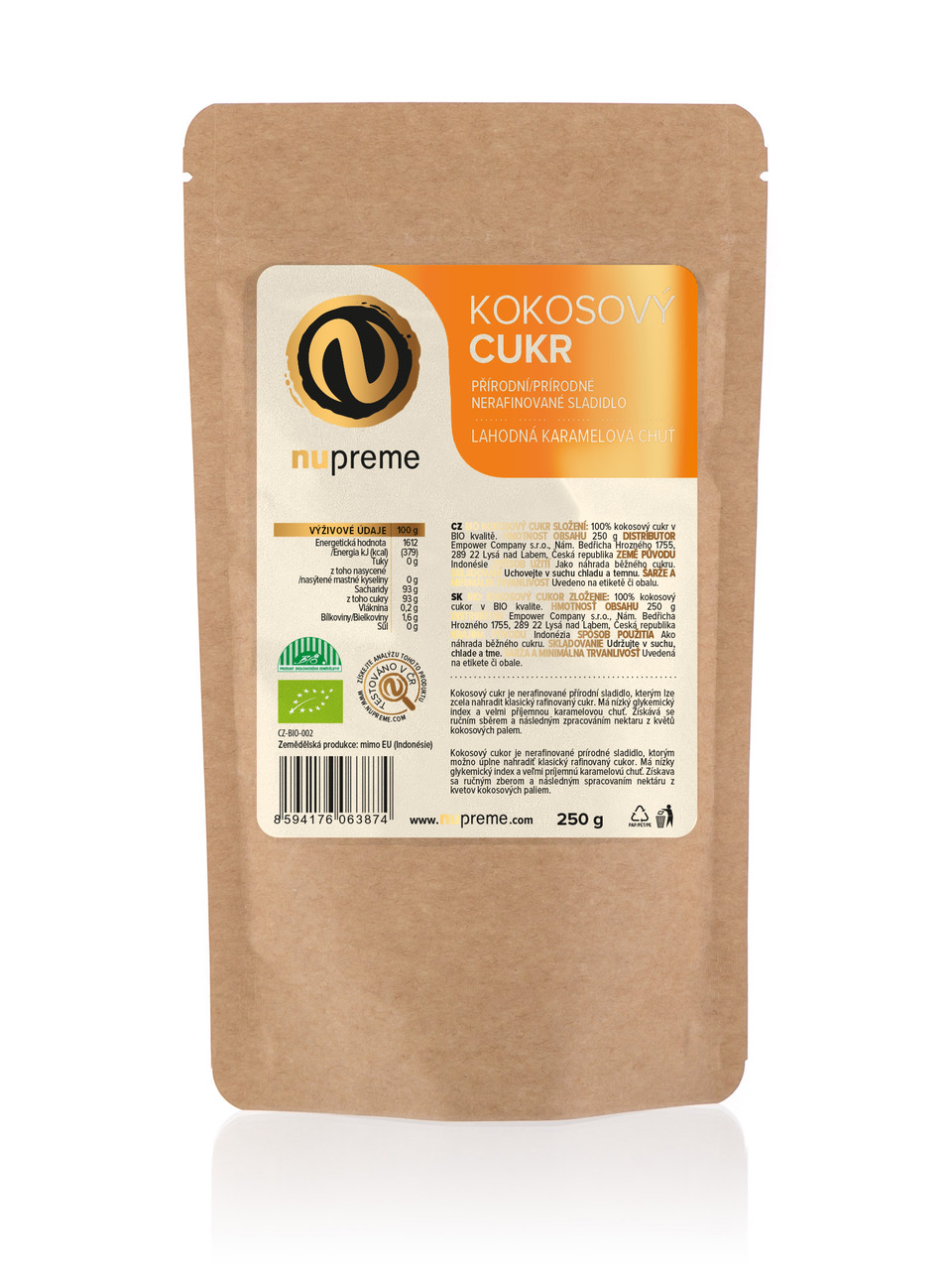 Kokosový cukr 250g BIO NUPREME Obrázek