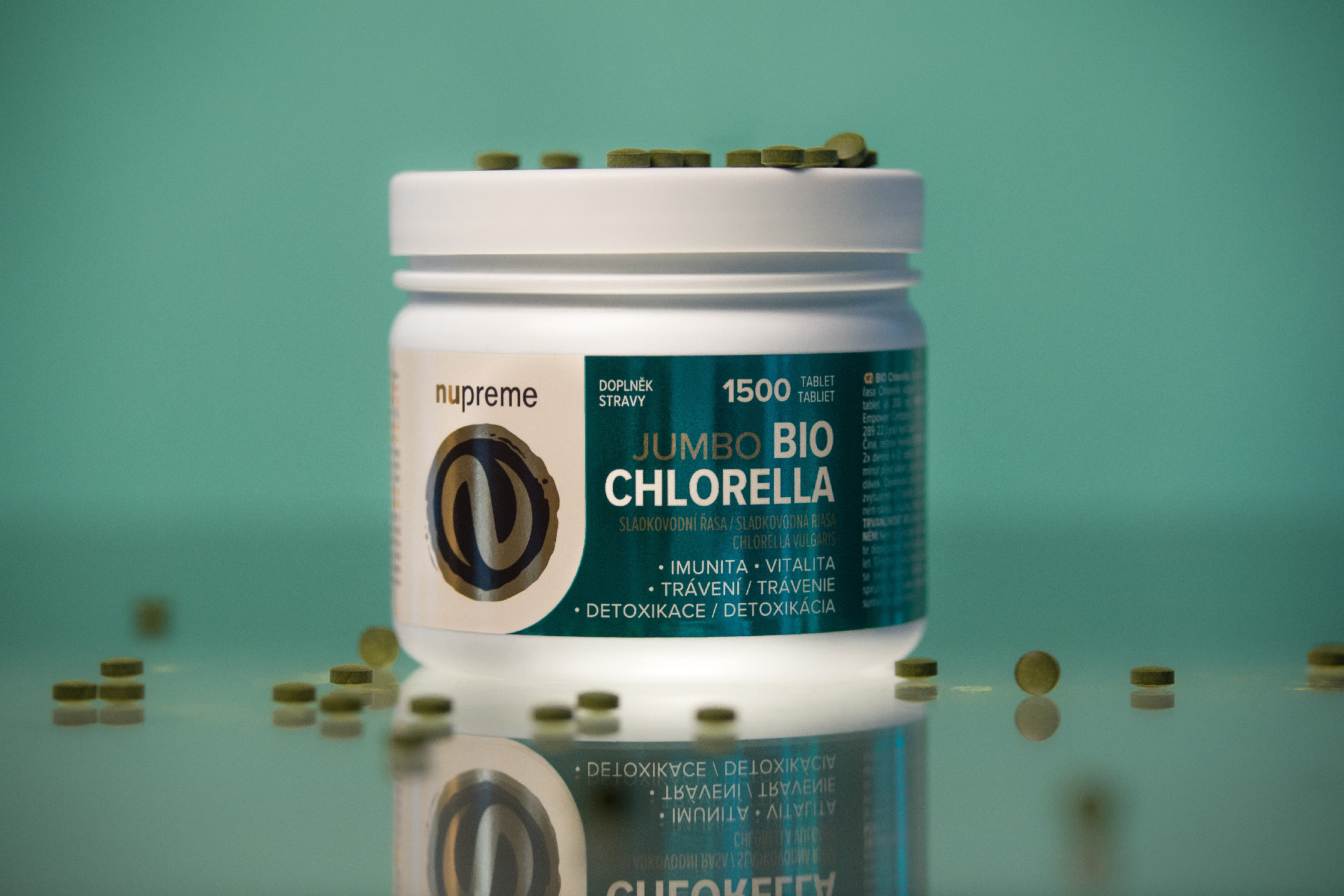 Chlorella Jumbo 1500 tbl. BIO NUPREME Obrázek