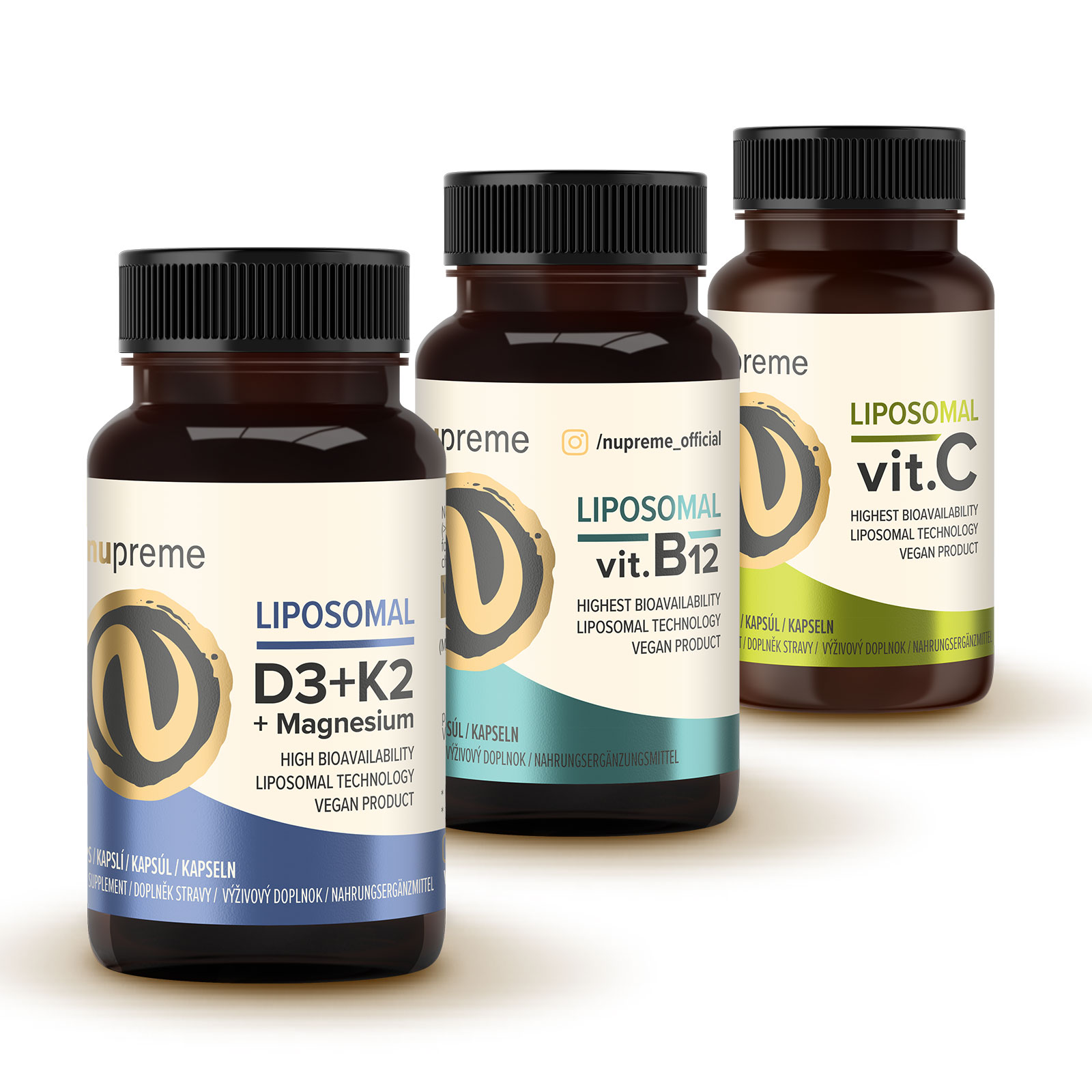 Nupreme Liposomal Vit. C+Vit. B12+D3/K2