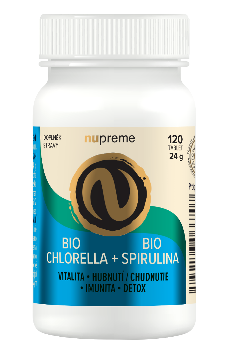 Chlorella + Spirulina 120tbl BIO NUPREME Obrázek