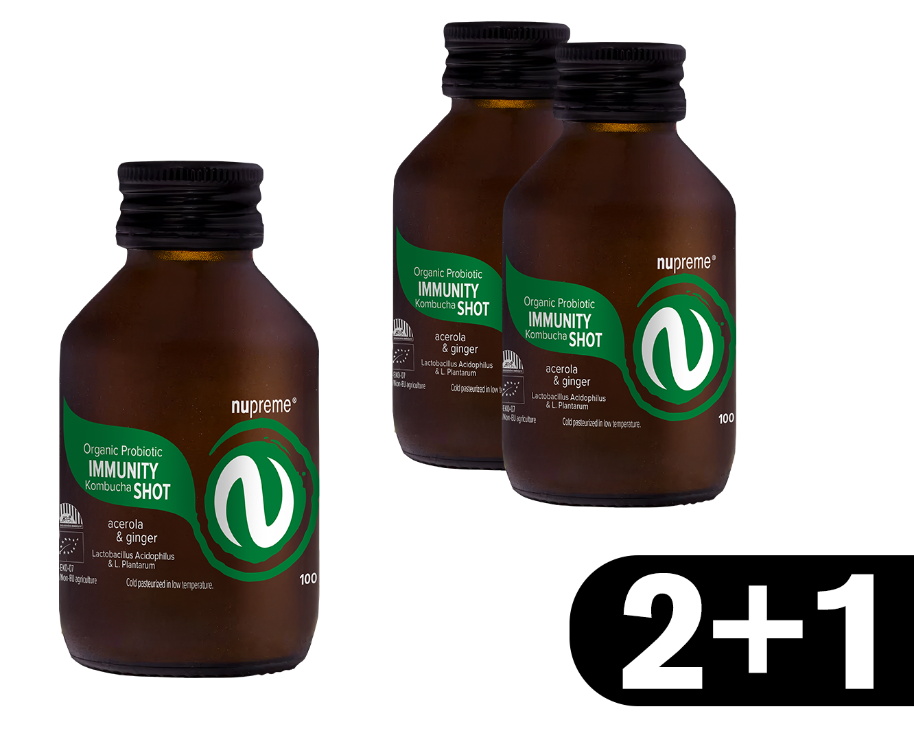 Nupreme Kombucha Immunity Shot 2+1 zdarma