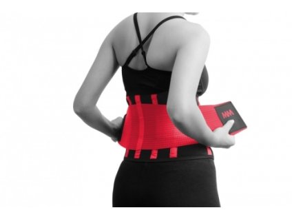 MFA-277 SLIMMING BELT - Black/Rubine Red