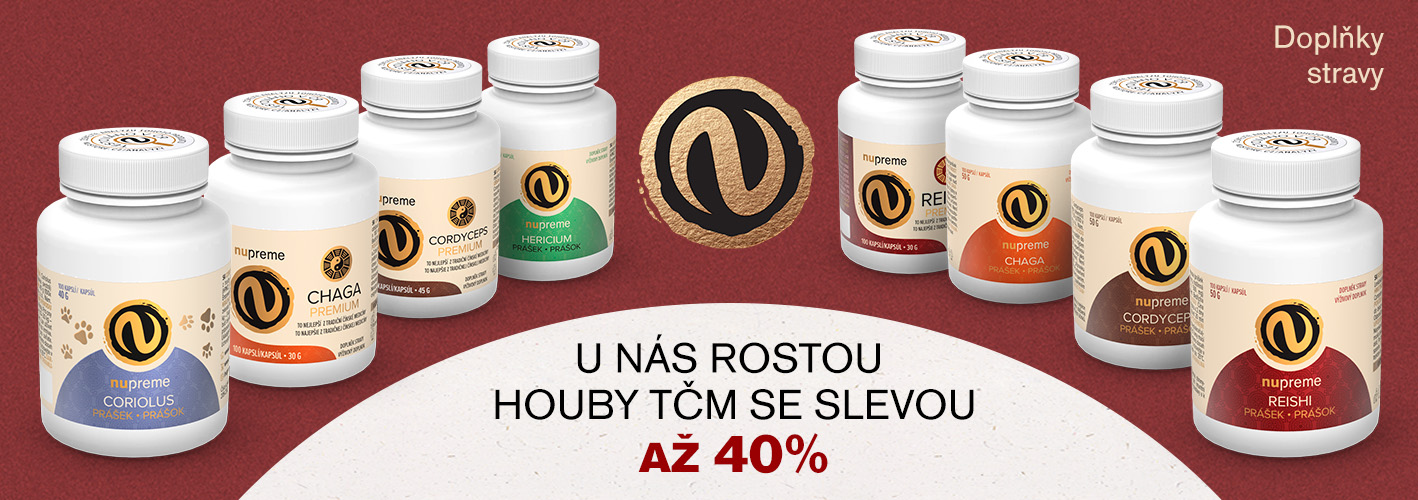 Houby se slevou až 40 %