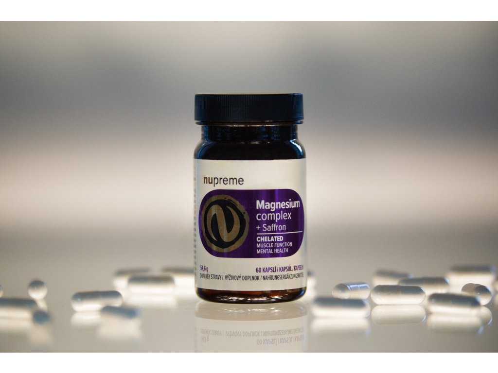 Magnesium + šafrán chelát 60 kapslí NUPREME Obrázek