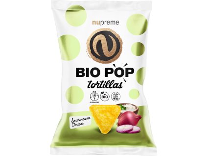 Pop tortilla chips zakysaná smetana a cibule 30g BIO NUPREME