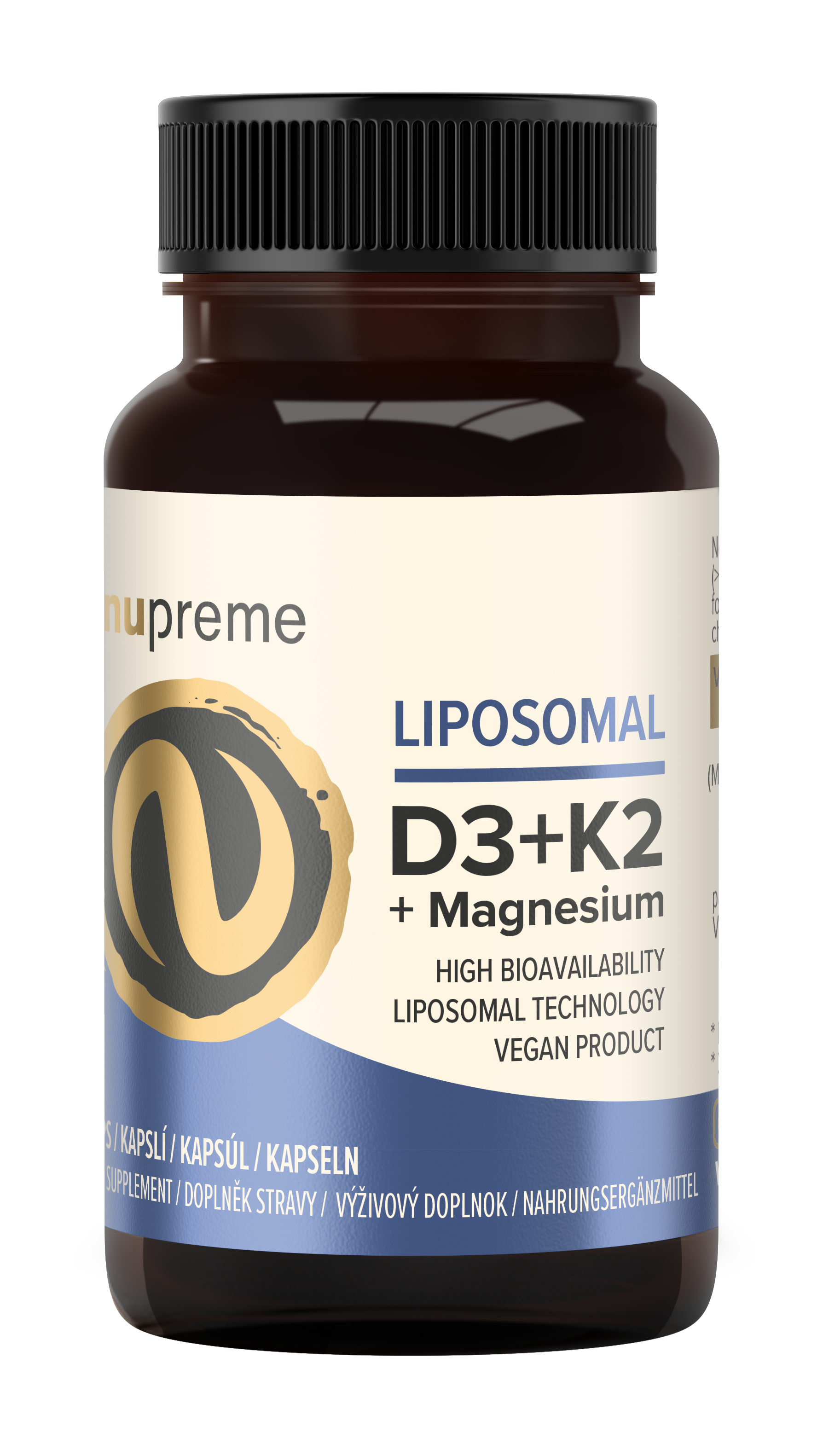 Nupreme Liposomal Vitamín D3 + K2 30 kapslí Obrázek