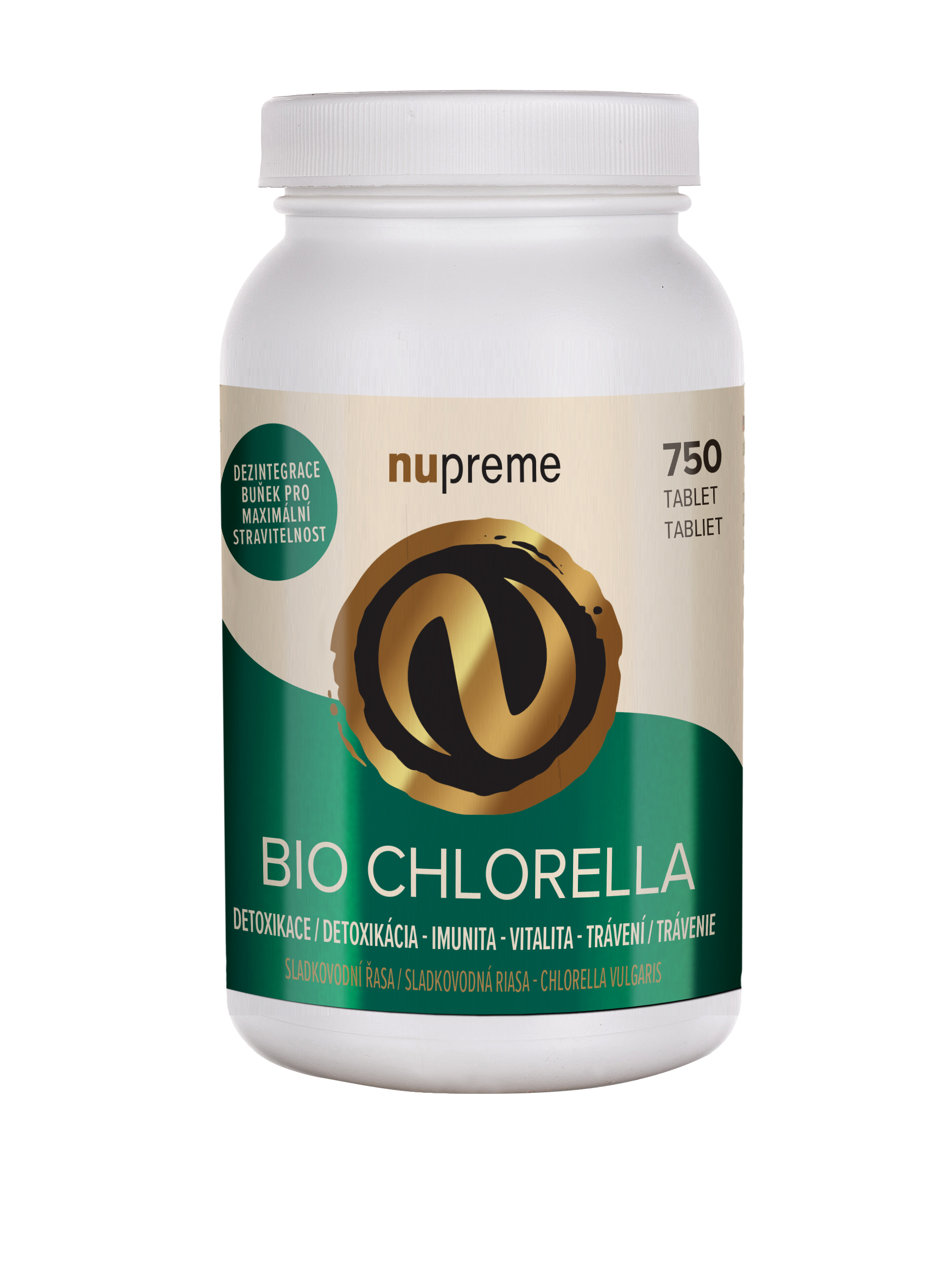 Chlorella 750 tbl BIO NUPREME Obrázek