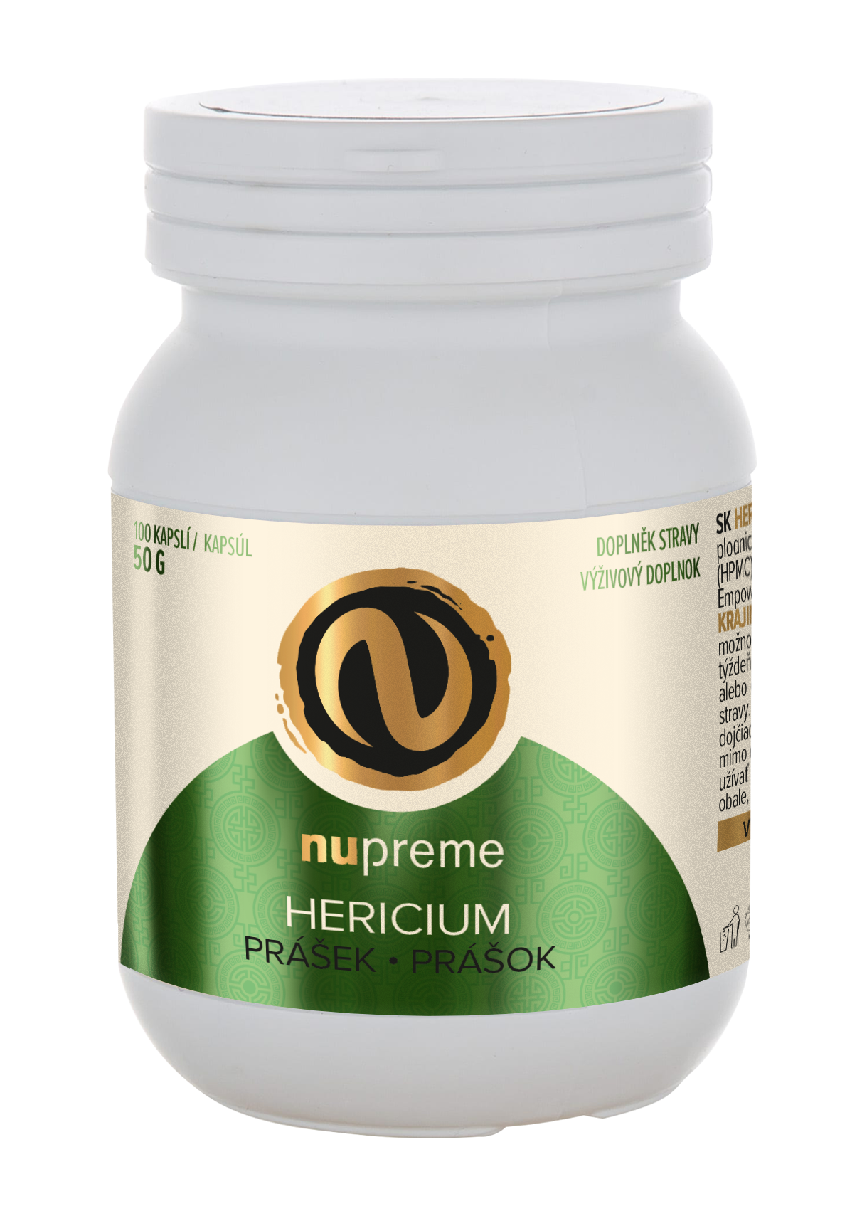 Hericium BIOMASA 100 kapslí NUPREME Obrázek