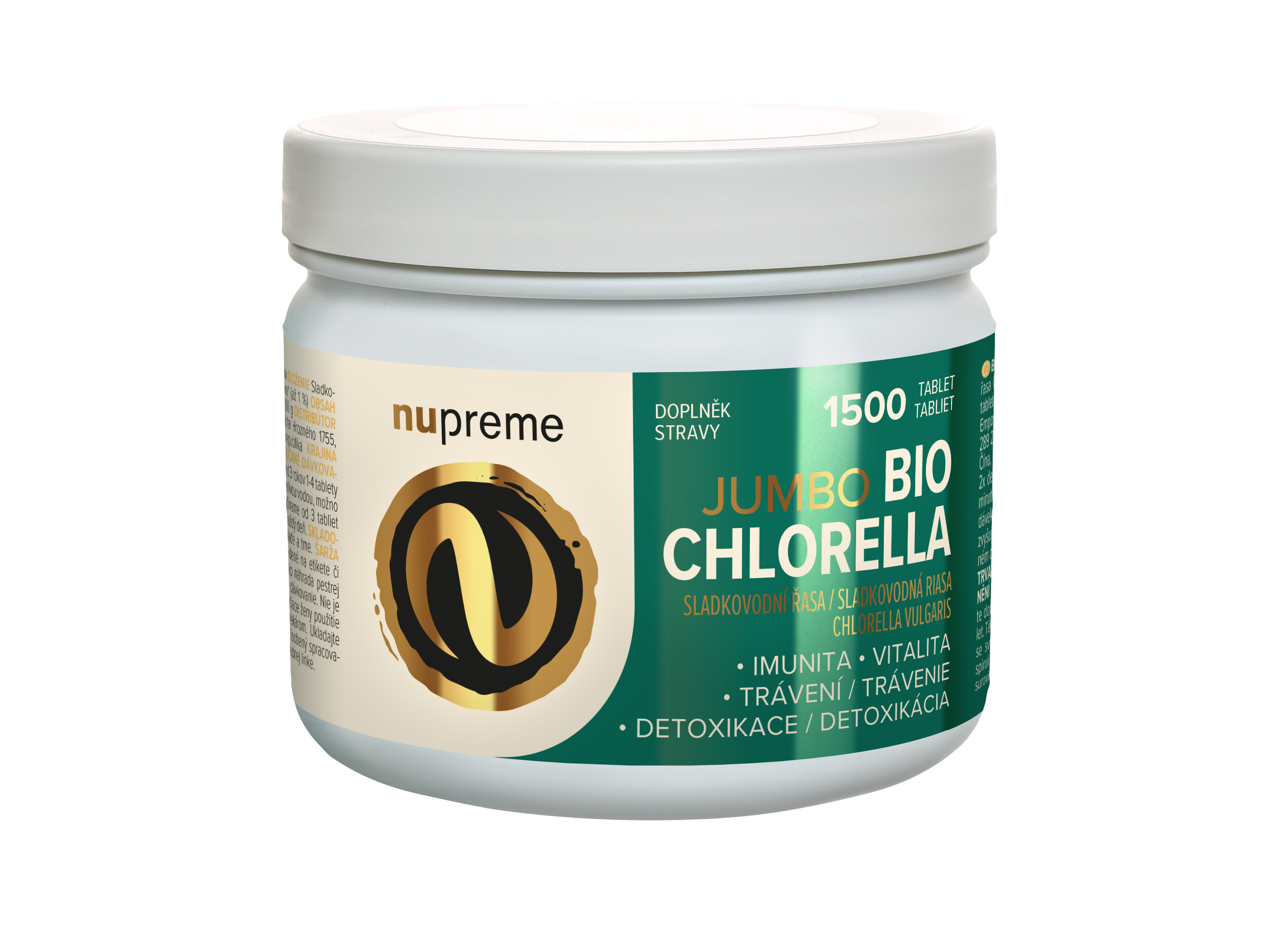 Chlorella Jumbo 1500 tbl. BIO NUPREME Obrázek
