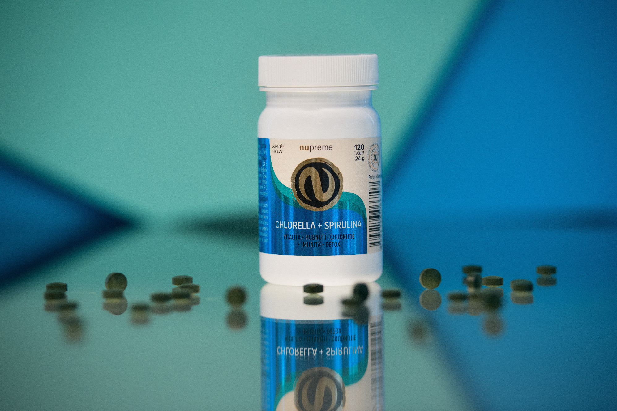 Chlorella + Spirulina 120tbl BIO NUPREME Obrázek