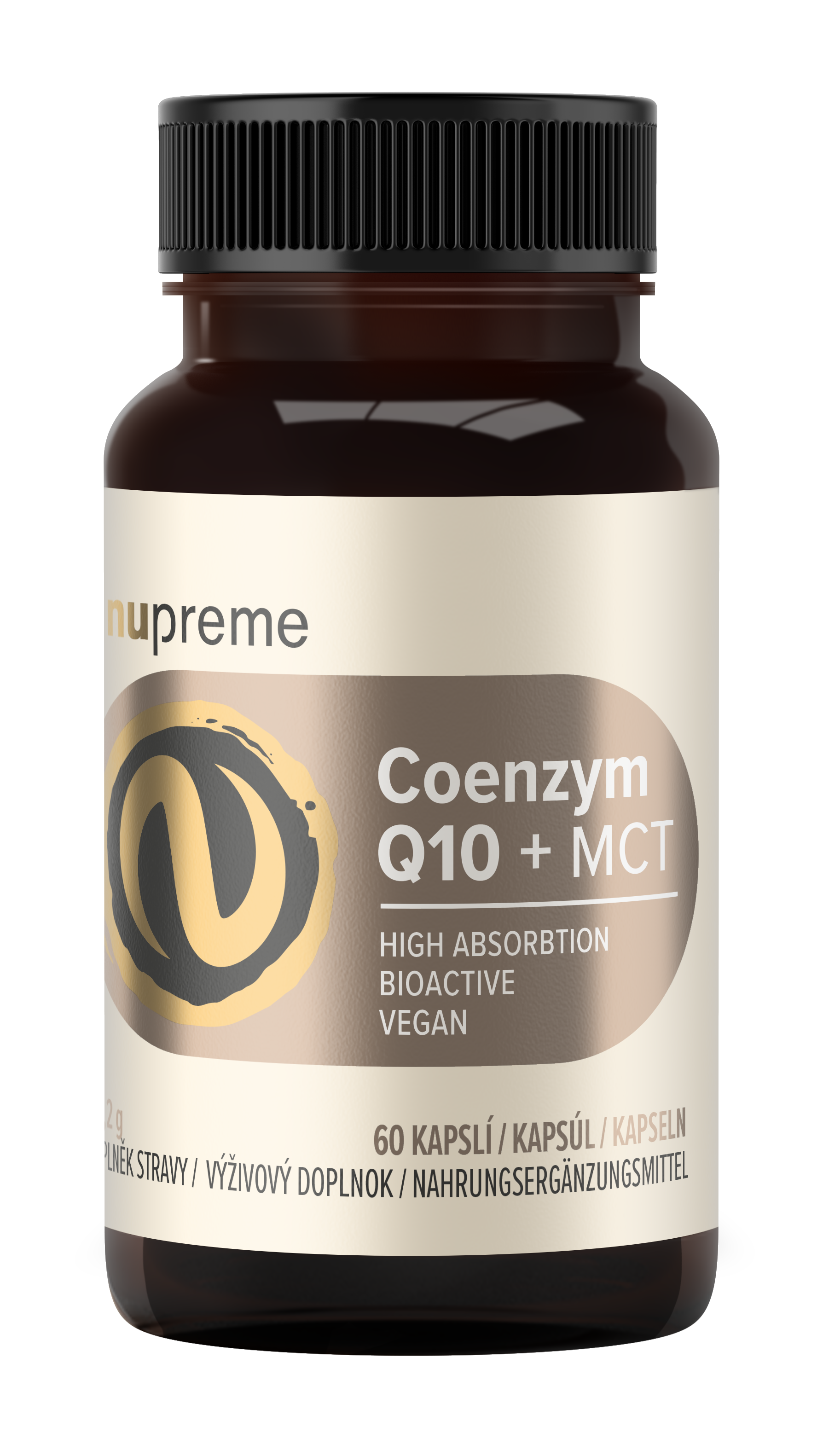 Bioaktivní Coenzym Q10 + MCT 60 kapslí NUPREME