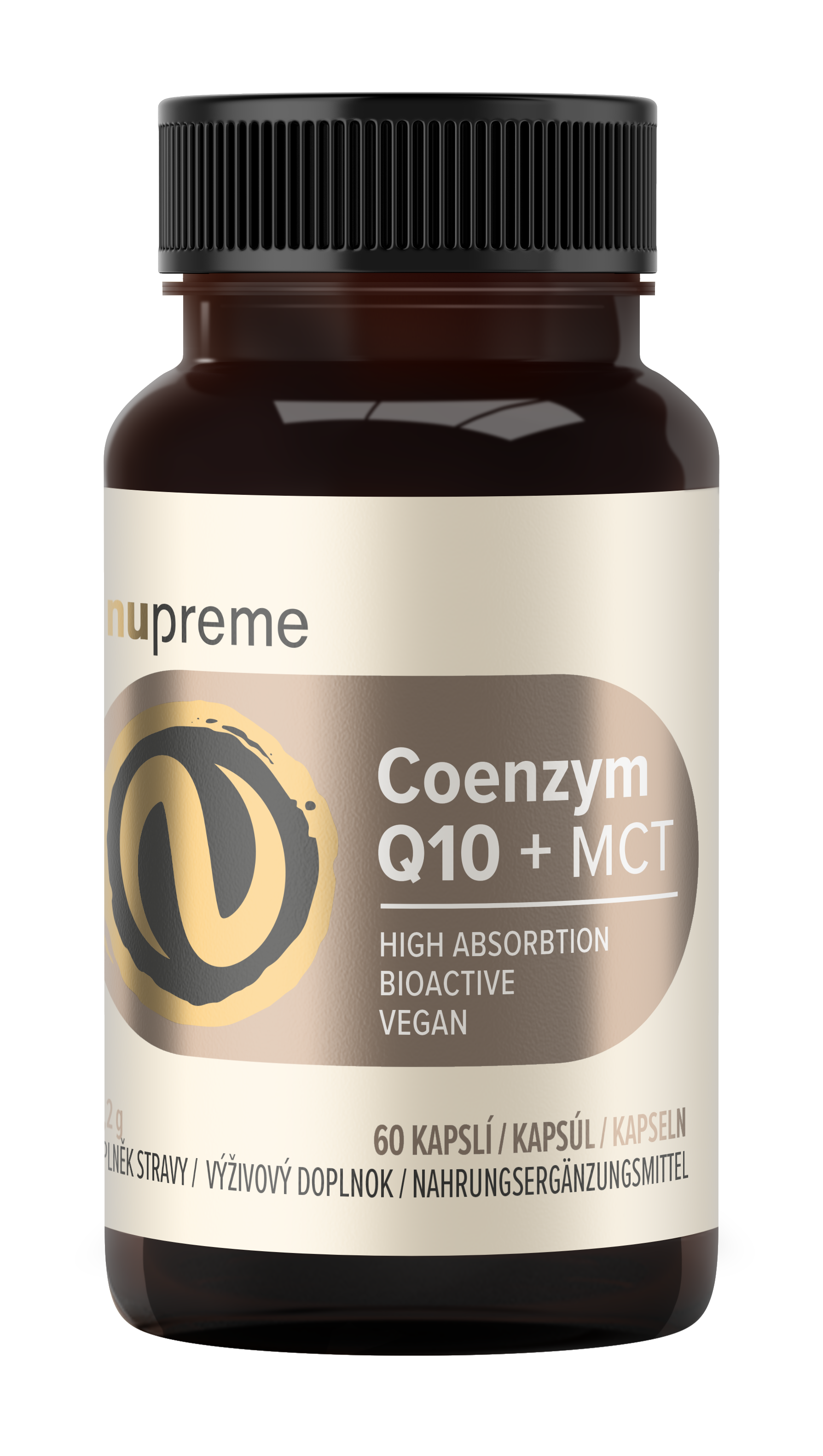 Levně Bioaktivní Coenzym Q10 + MCT 60 kapslí NUPREME