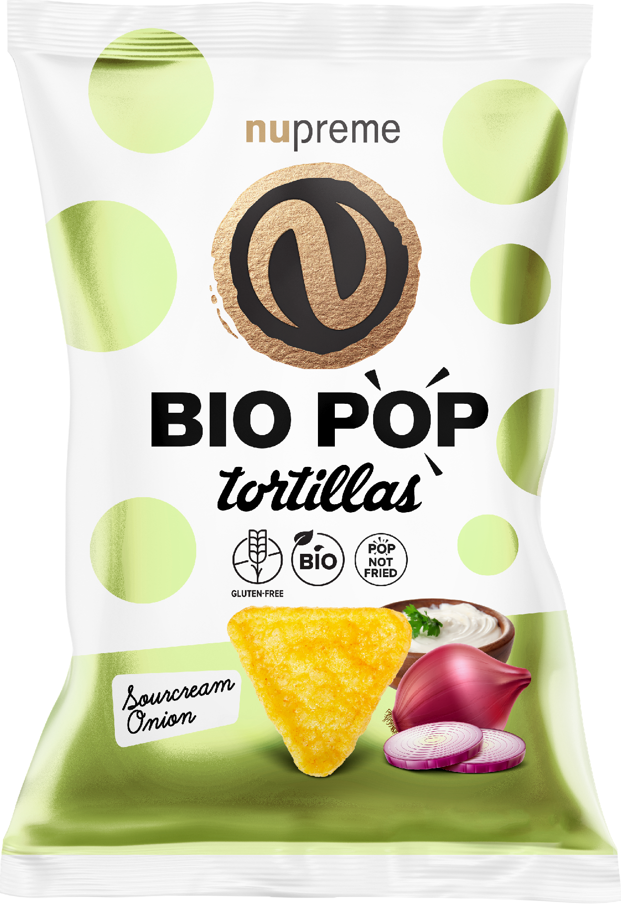 Levně Pop tortilla chips zakysaná smetana a cibule 30 g BIO NUPREME