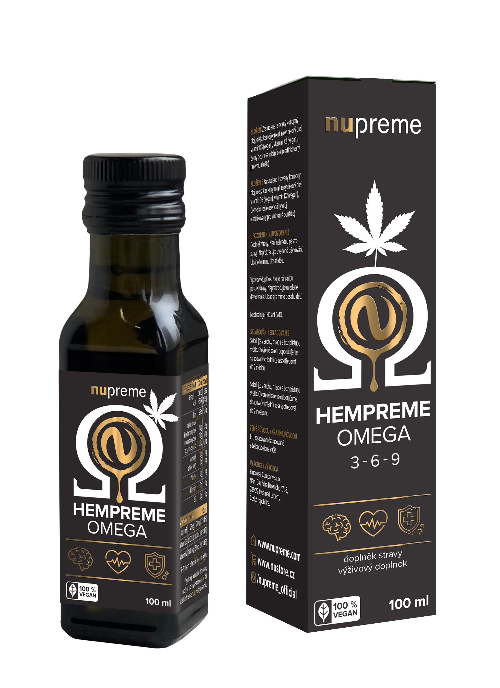 Hempreme Omega 3-6-9 100ml NUPREME Obrázek
