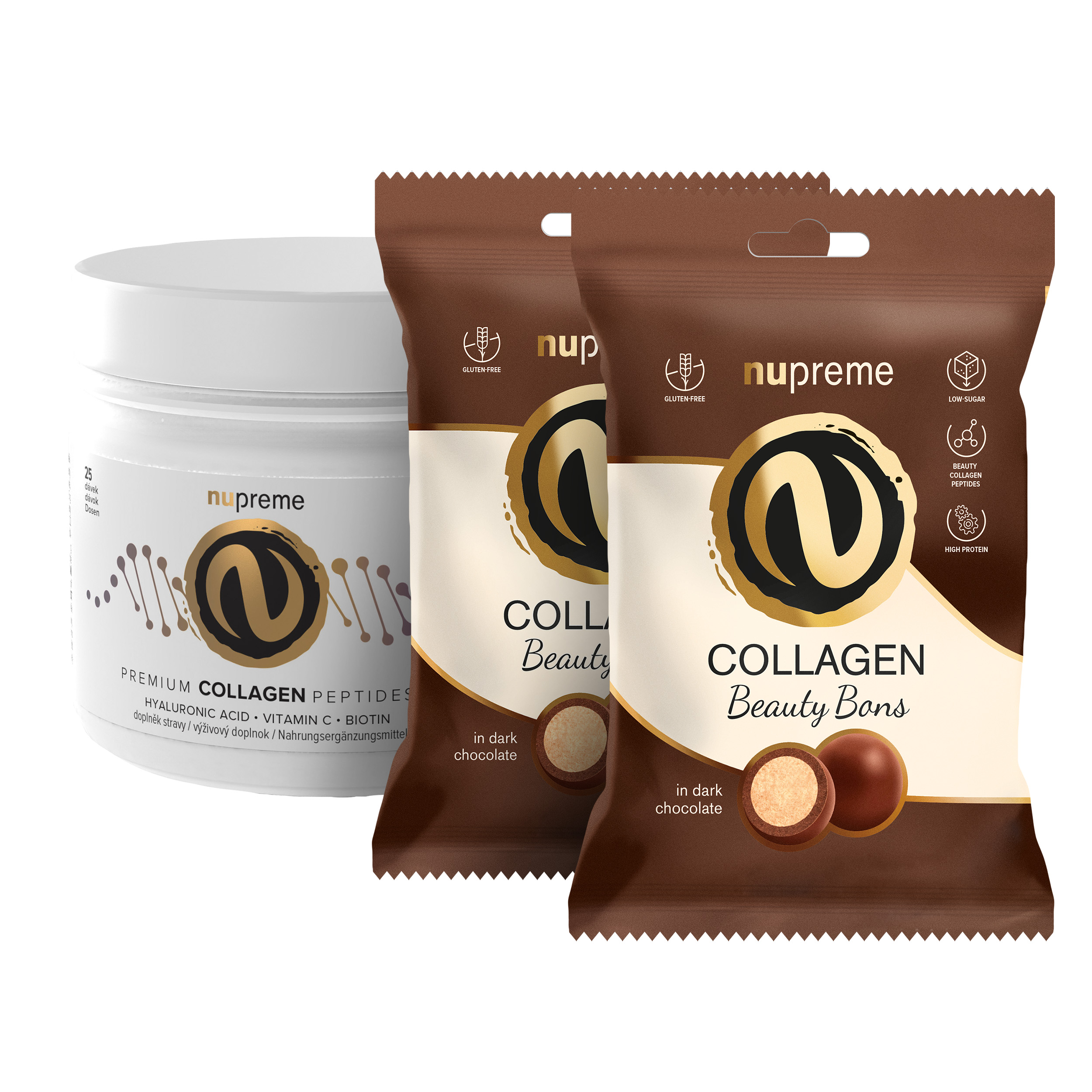 Levně Collagen Peptides + 2 x Beauty Bons NUPREME