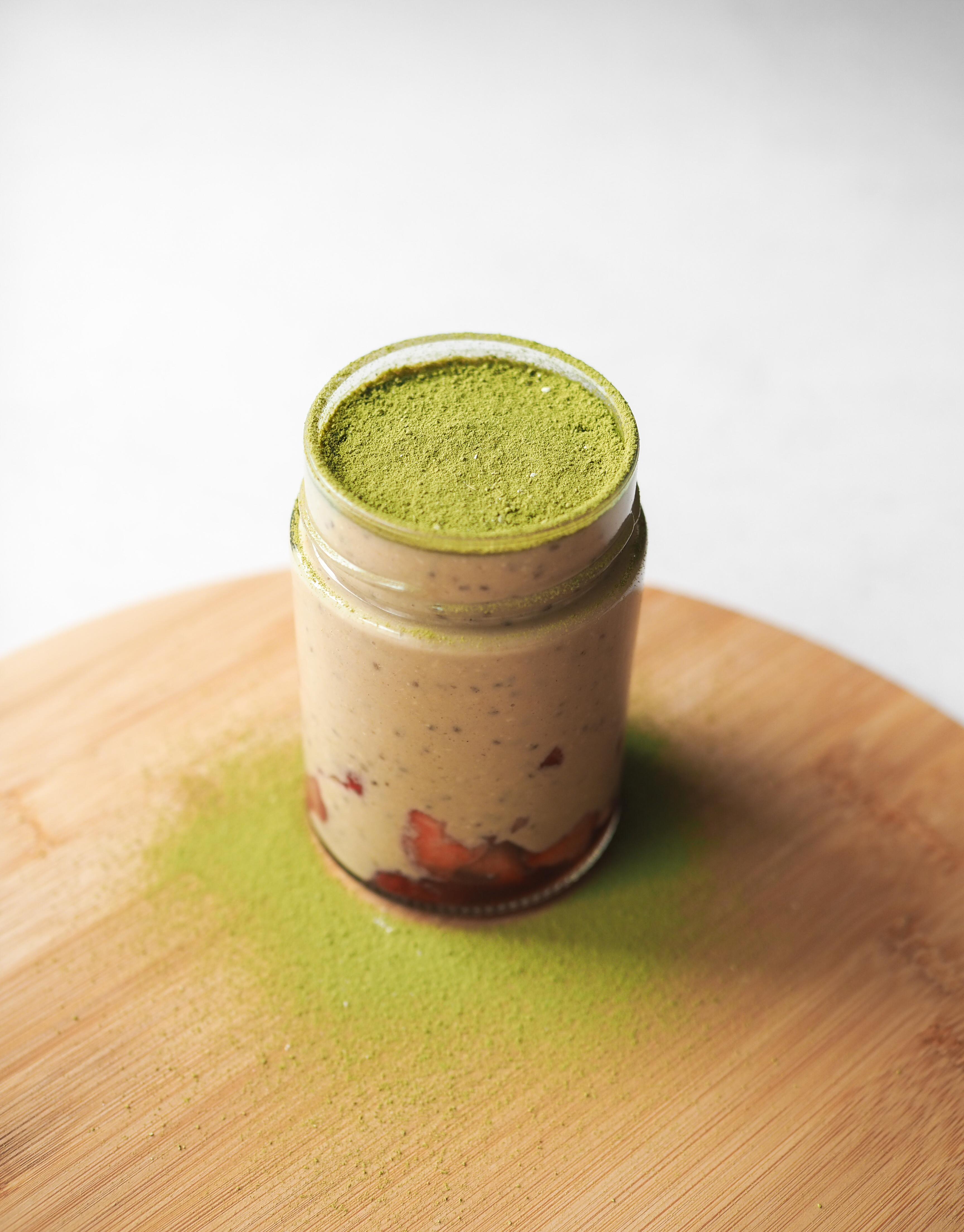 Matcha blended oats