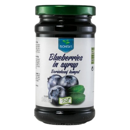 bio boruvkovy kompot bonitas 230g