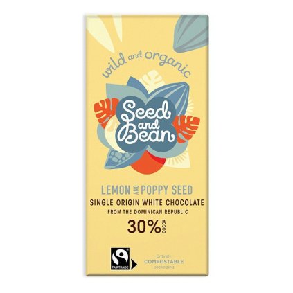 Seed&Bean BIO bila mlecna cokolada s makem a citrusovym olejem 85g