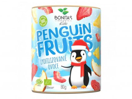 BIO mix mrazem sušeného ovoce Penguin Fruits BONITAS 80g